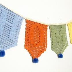 Home sweet home, filet crochet garland. Home decoration. Personalised gift.