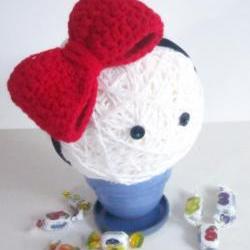 Crochet bow headband. Girl accessories